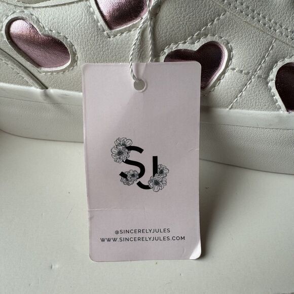 Sincerely Jules 3D Heart Sneakers White/Pink size 9 Casual Comfortable Walking - Picture 7 of 9
